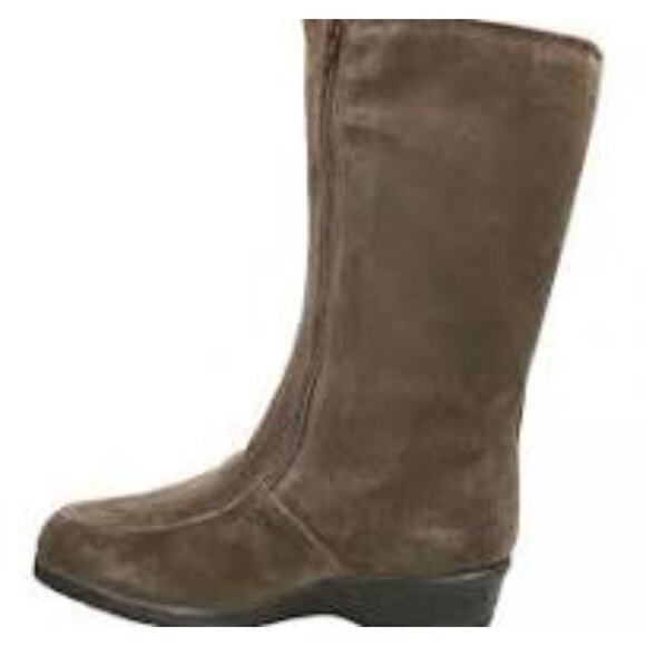 Draper of Glastonbury Ambleside Sheepskin Suede Boot Taupe Brown Size 8.5 - Picture 1 of 9